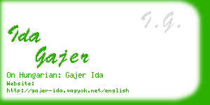 ida gajer business card